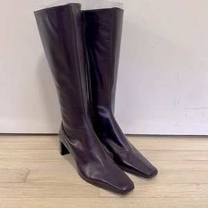 Brand New Purple Italian Leather Boots
